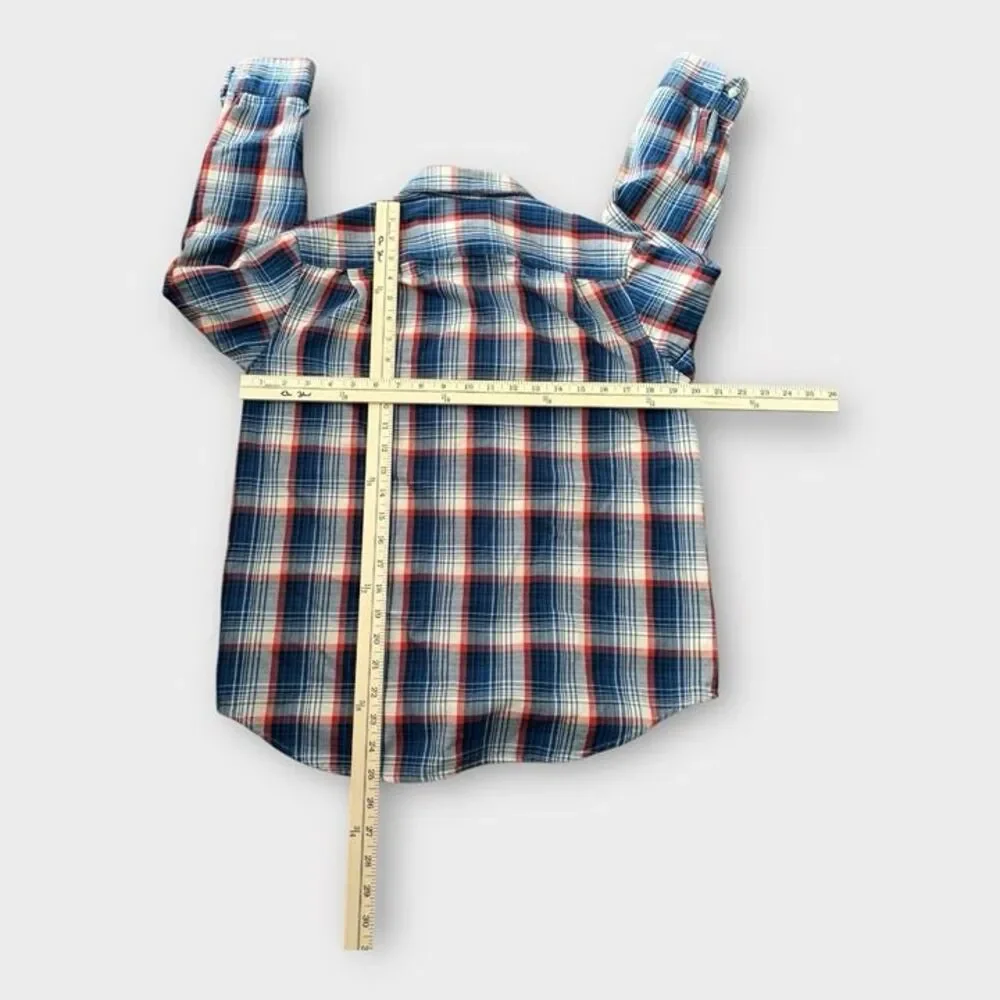 Polo Ralph Lauren Shirt Boys Size Youth Large 14-16 Red Plaid Logo Long Sleeve